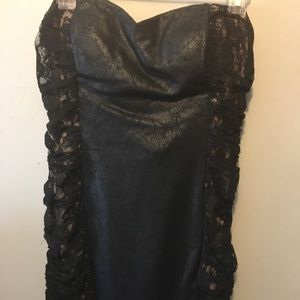 Black with lace mini dress